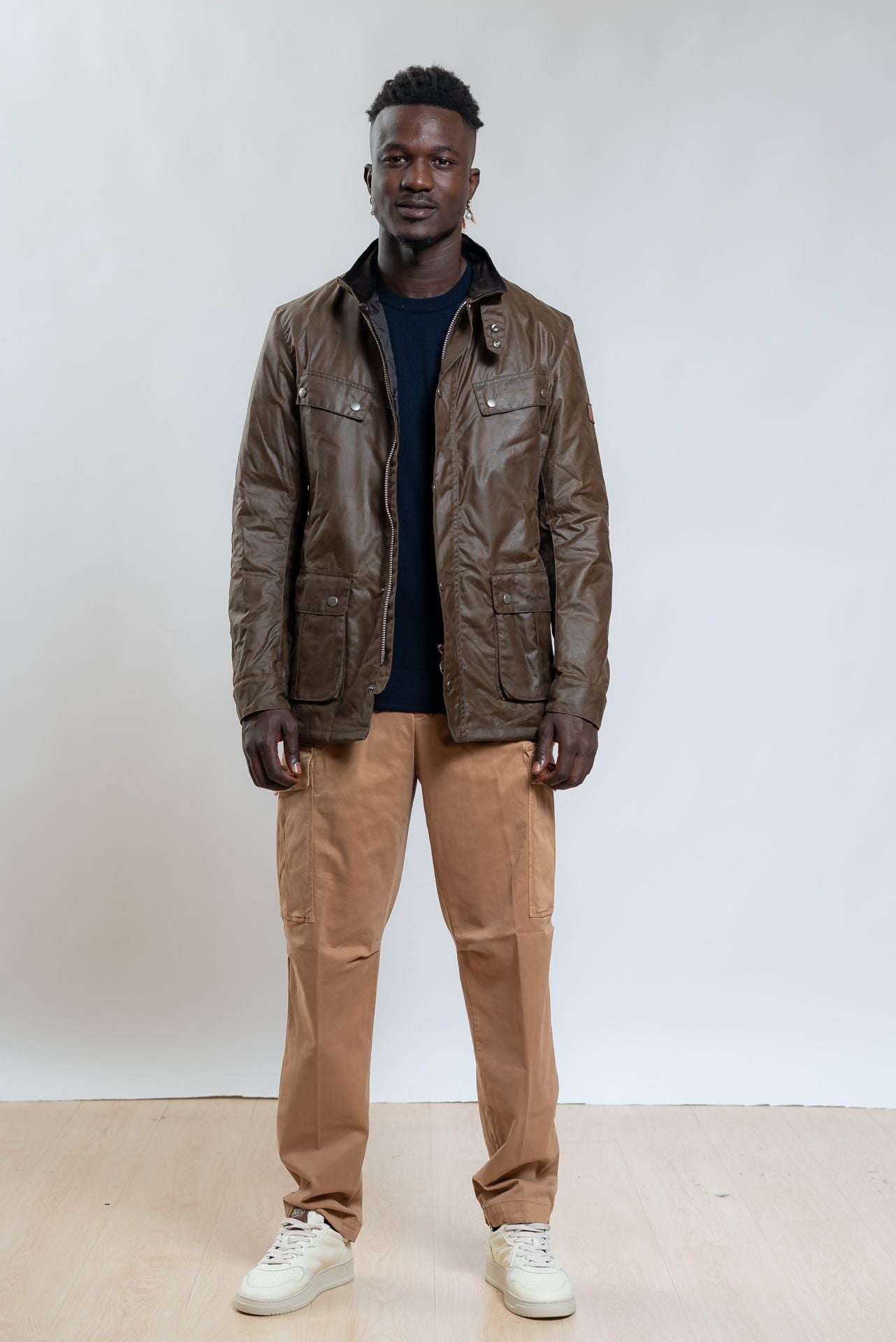 Barbour International Giacca Duke Marrone Cerata, intero