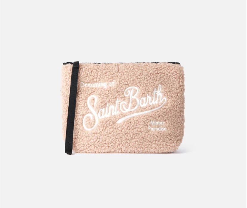 mac2 saint barth Pochette Aline Teddy Beige, fronte