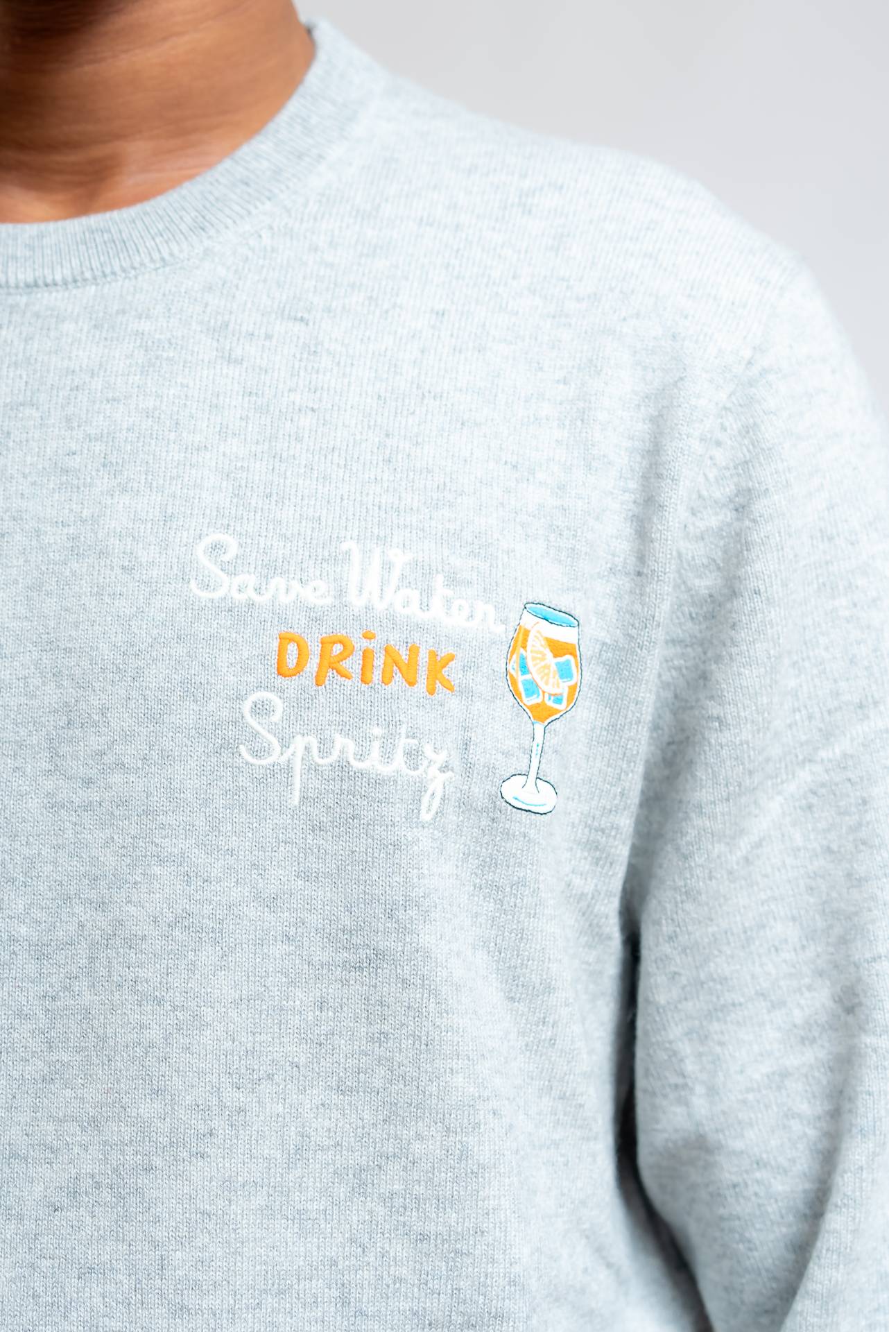 Maglione Heron Light Drink Spritz Grigia