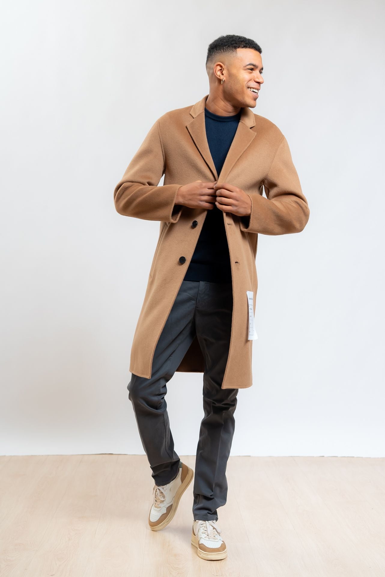 Cappotto Beige in Lana e Cashmere