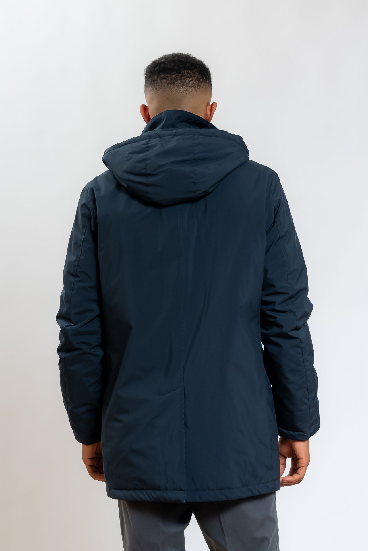 Trench Akkaido in Tessuto Tecnico Blu