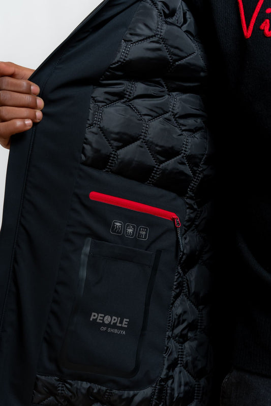 Parka Auji/SC in Tessuto Tecnico Nero