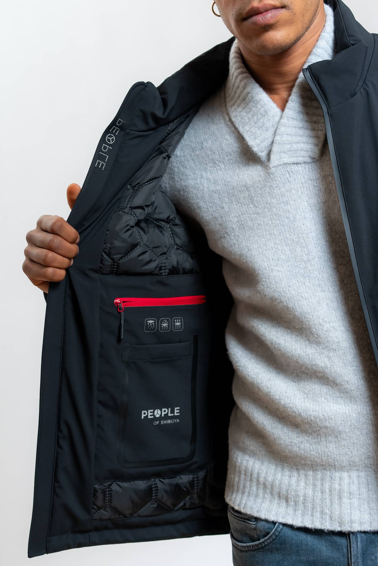 Giubbotto Aki/SC in Tessuto Tecnico Nero