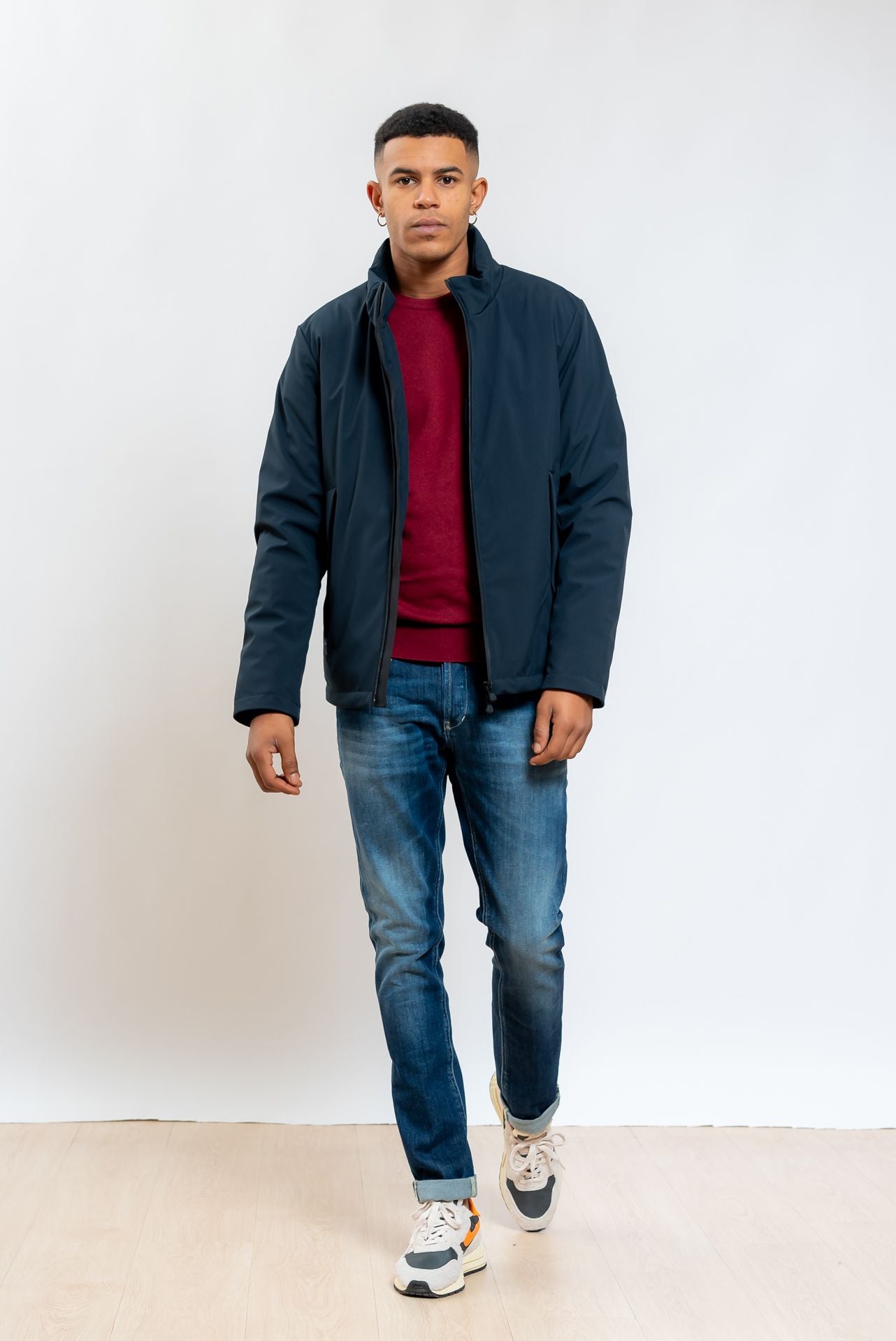 Giubbotto Aki/SC in Tessuto Tecnico Blu