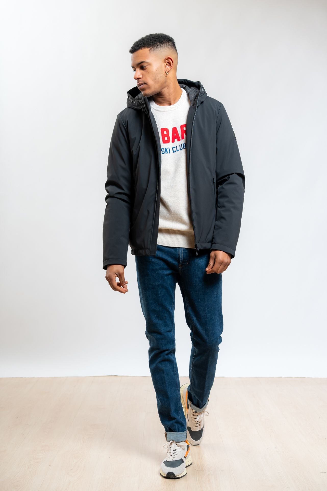 Giubbotto Akita/SC in Tessuto Tecnico Nero