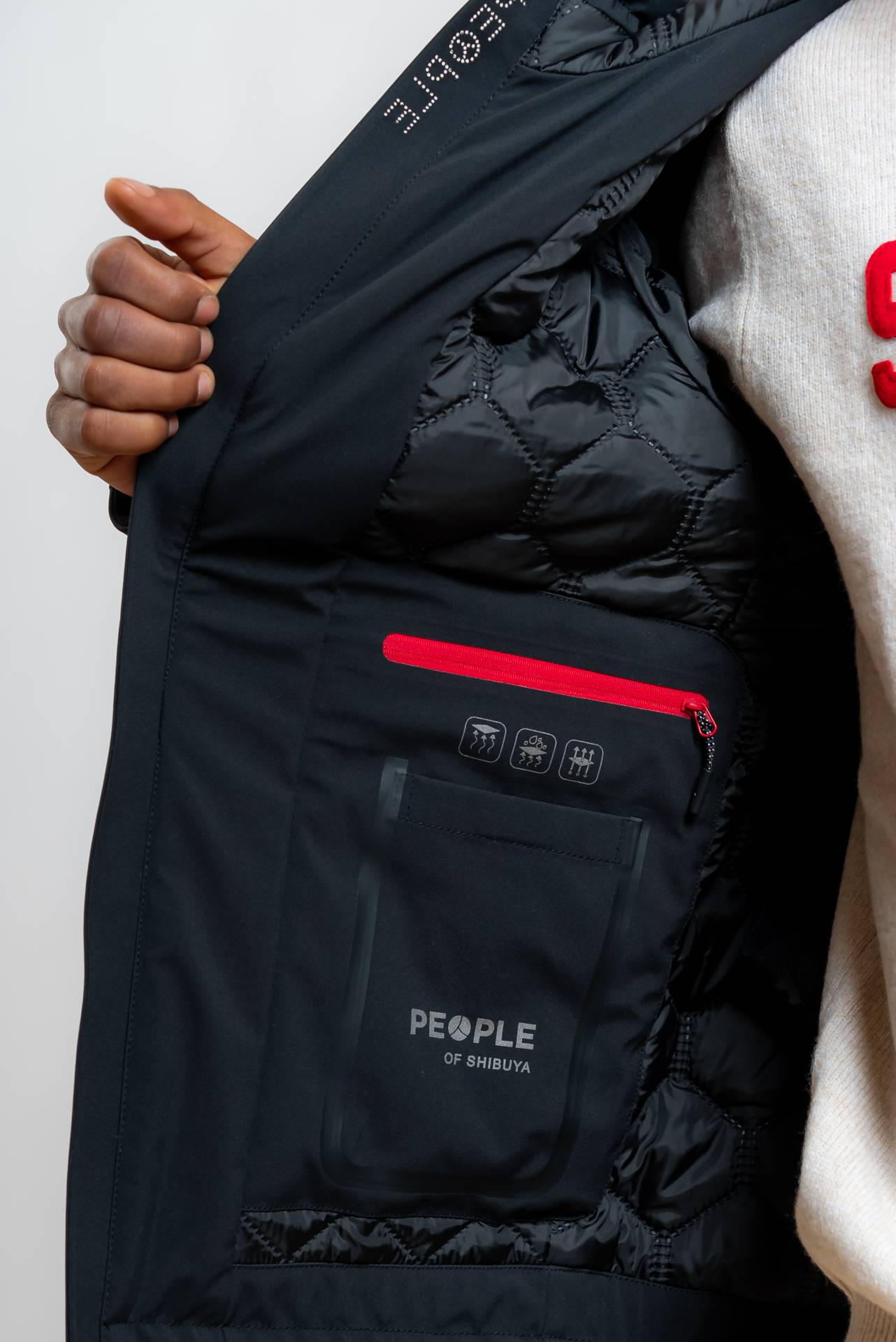 Giubbotto Akita/SC in Tessuto Tecnico Nero