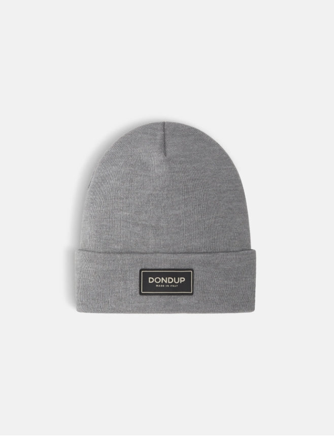 Cappello Grigio in Lana Tecnica con Logo