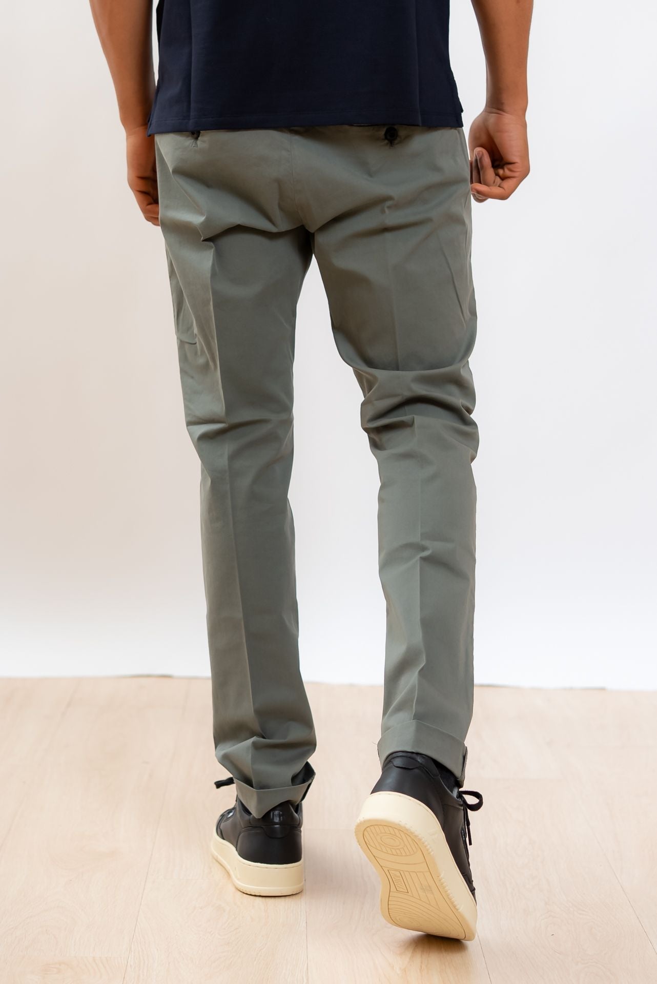 dondup uomo Pantalone Gaubert in Cotone verde, retro