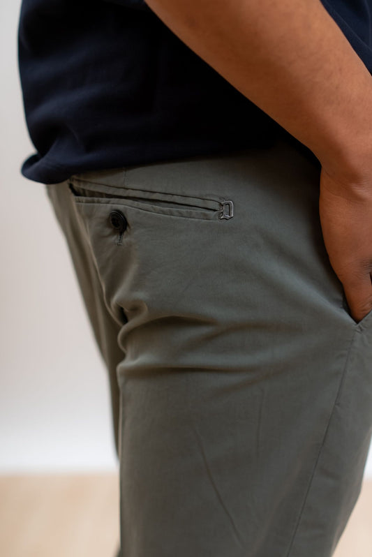 dondup uomo Pantalone Gaubert in Cotone grigio, dettaglio