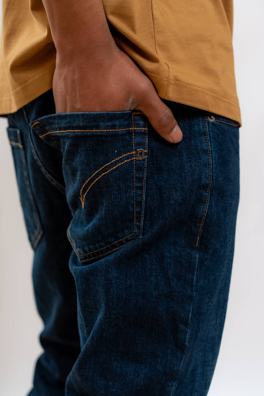 Dondup uomo Jeans George Blu Scuro Skinny Fit, dettaglio