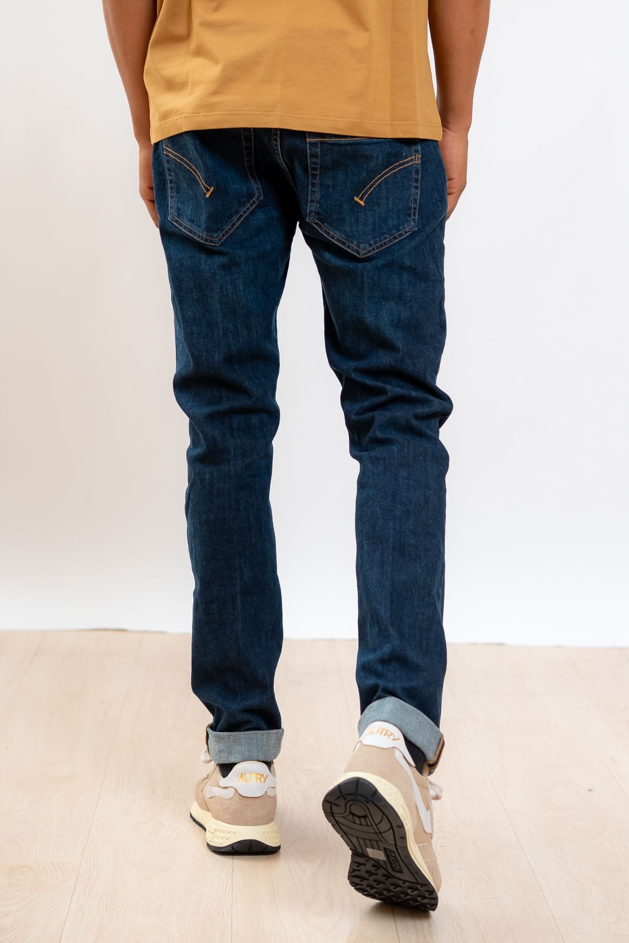 Dondup uomo Jeans George Blu Scuro Skinny Fit, retro