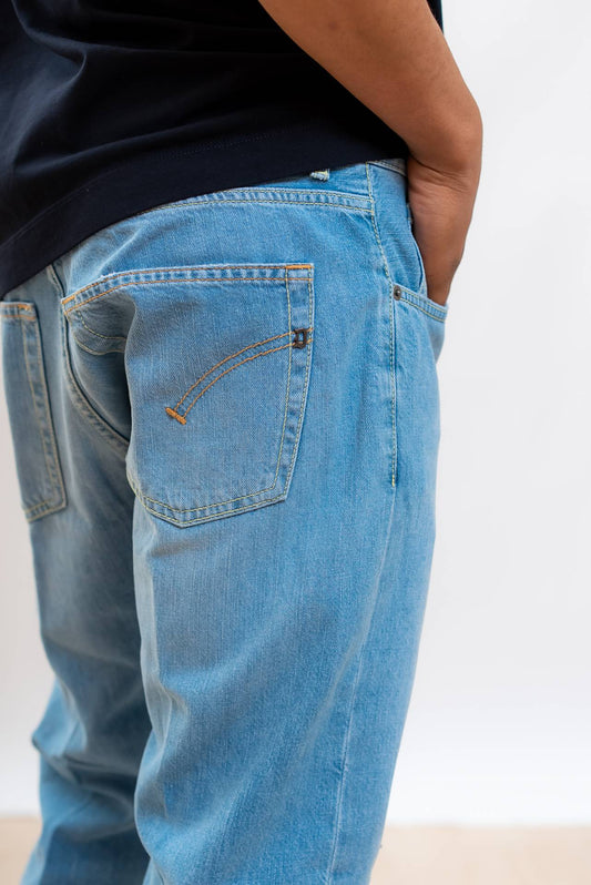 Dondup uomo Jeans Dian Chiaro Carrot Slim Fit, dettaglio