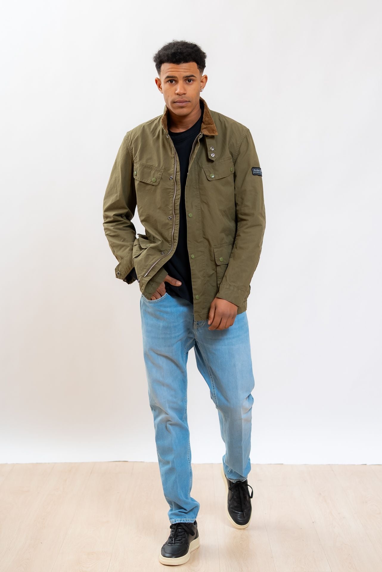 Barbour International uomo Giacca Duke Summer Wash Verde, intero