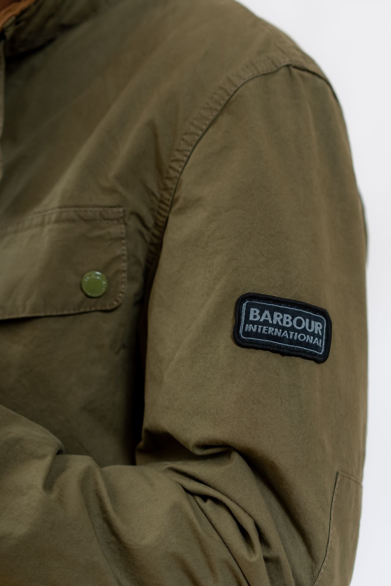 Barbour International uomo Giacca Duke Summer Wash Verde, dettaglio