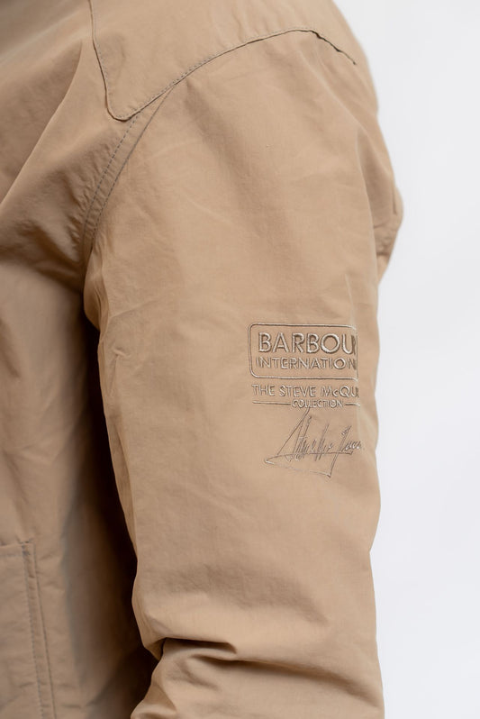 Barbour International uomo Giacca Bomber Harrigton Beige, dettaglio