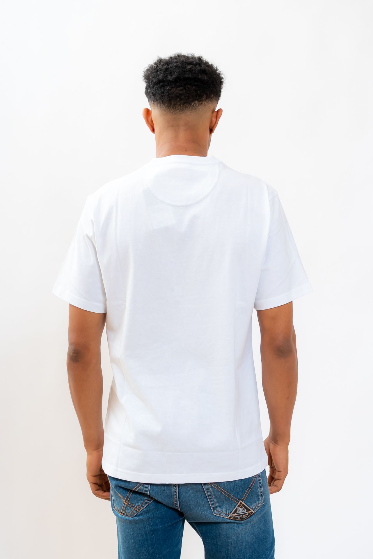 Barbour International uomo T-Shirt Bianca in Cotone con Logo, retro