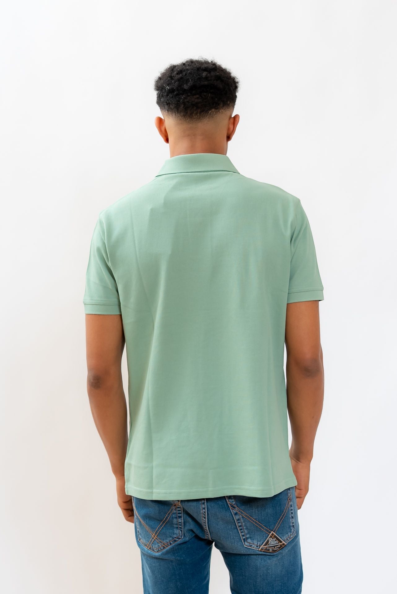 Barbour International uomo Polo Essential in Cotone Verde, retro
