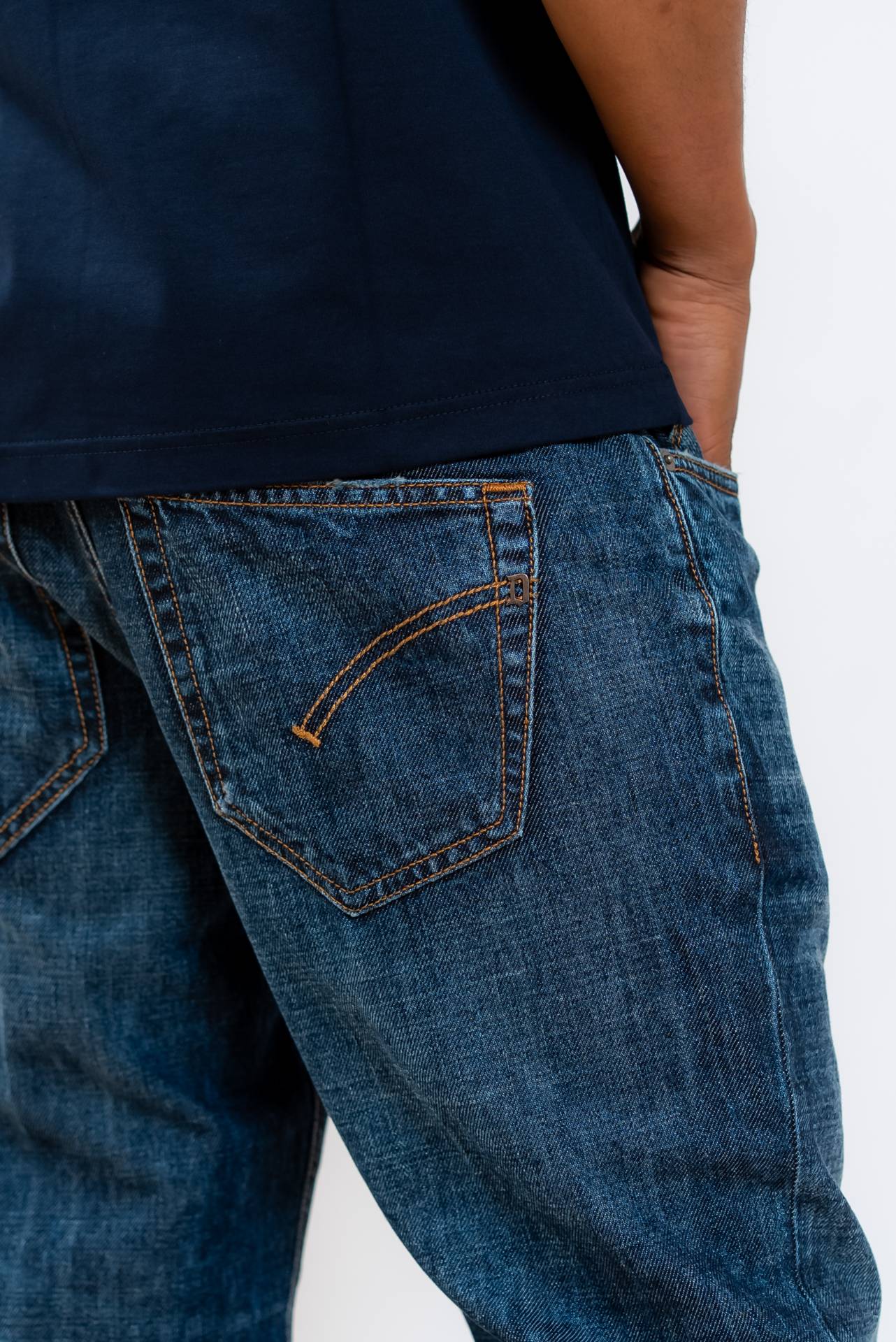 Dondup uomo Jeans Brighton Scuro Carrot Fit, dettaglio