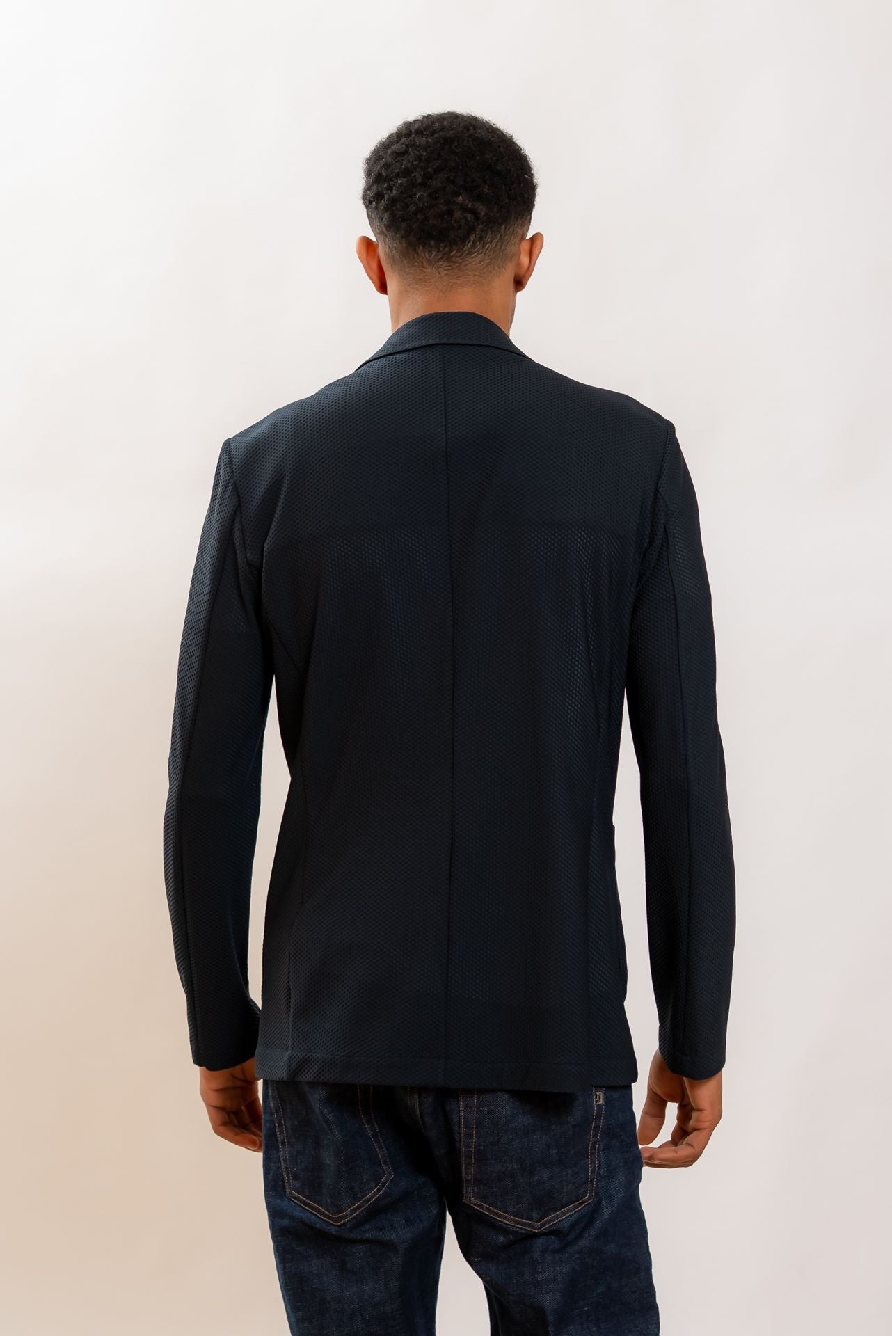 Bob Company Giacca Golden Monopetto Blu in Mesh, retro