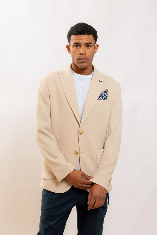 Bob Company Giacca Larry in Maglia Beige, fronte