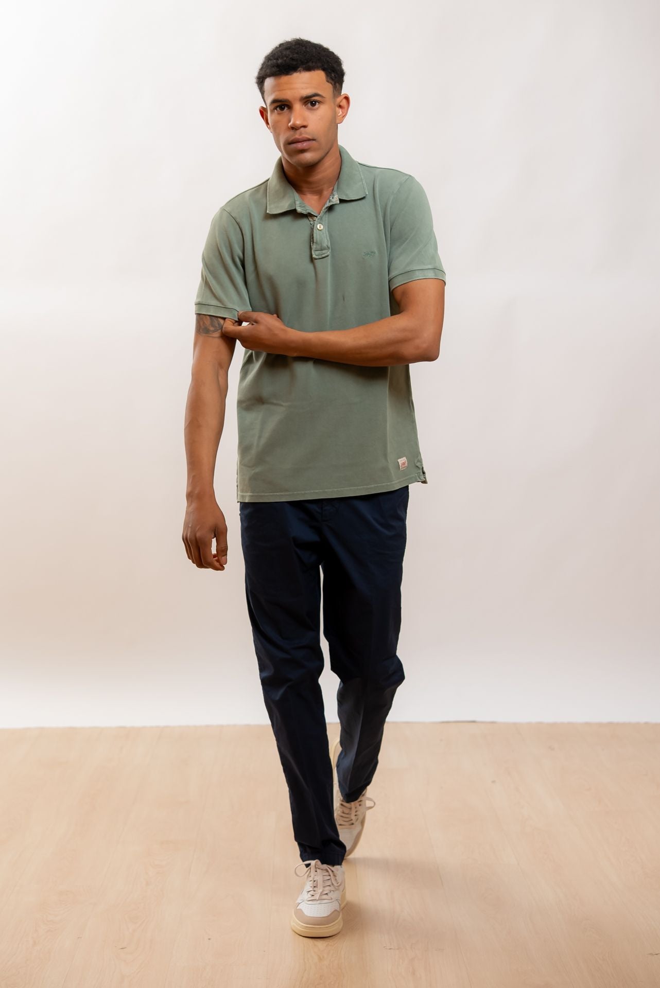 Polo Bliss in Cotone Verde Militare