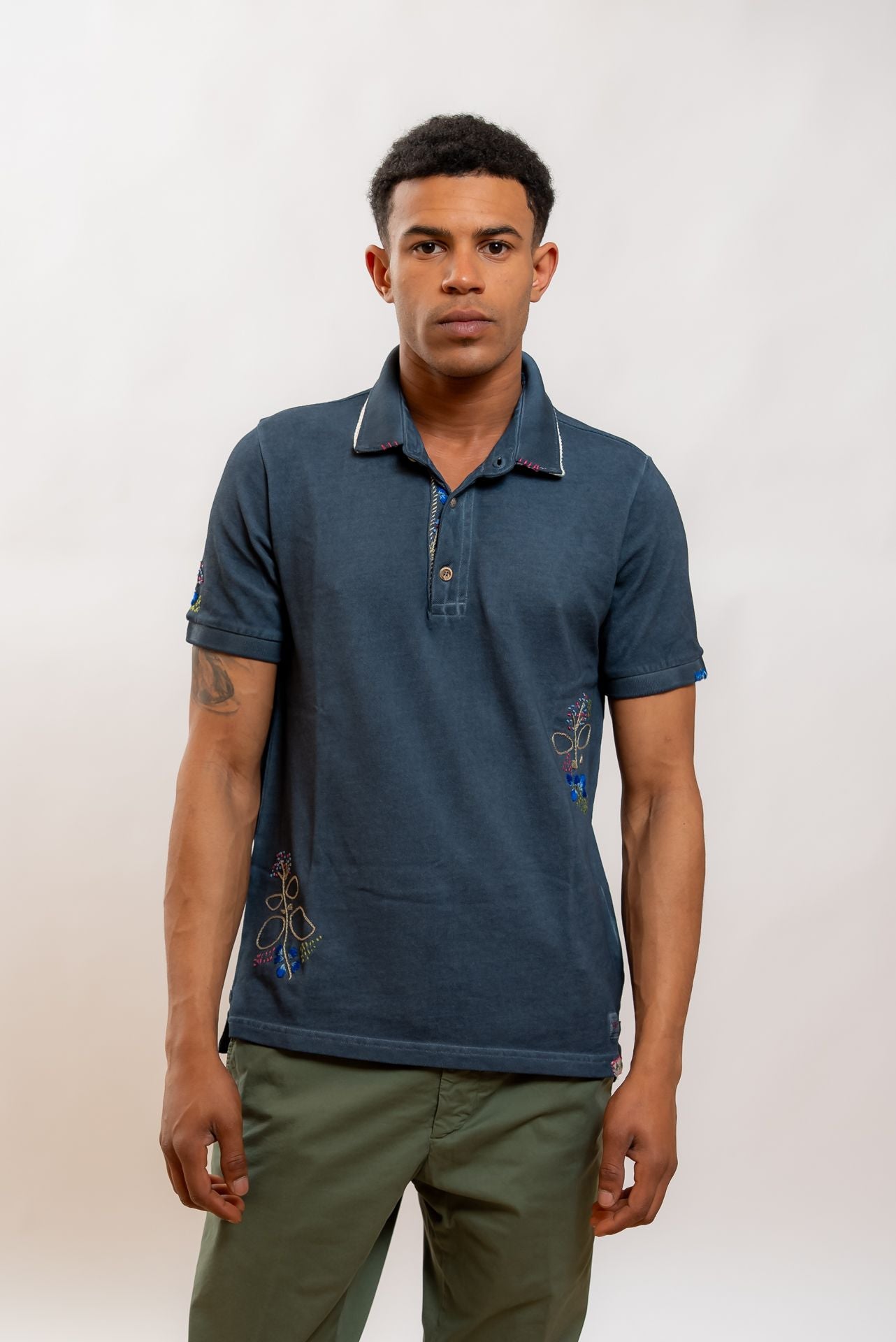 Polo Ricky in Cotone Blu