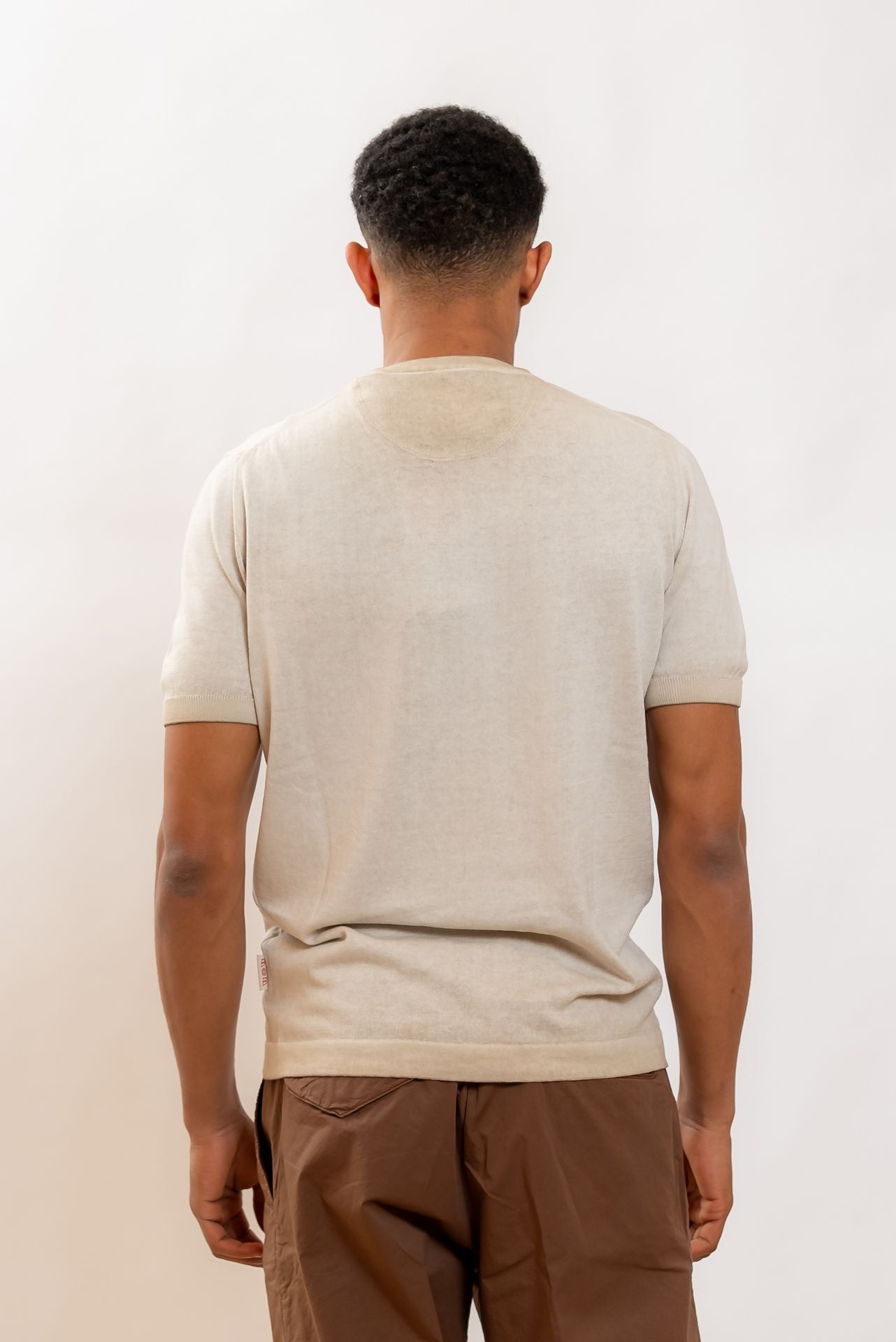 Bob Company T-shirt Step in Filo di Cotone Beige, retro