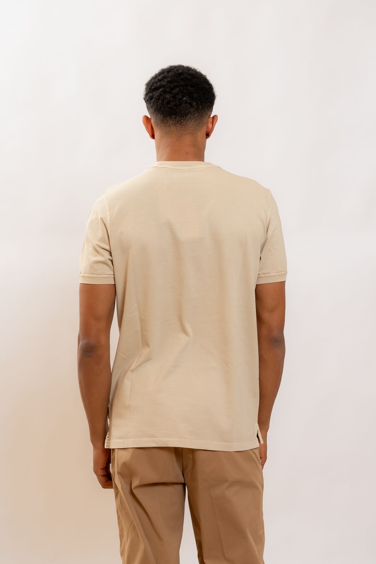 Bob Company T-shirt Disk in Piquet Beige, retro