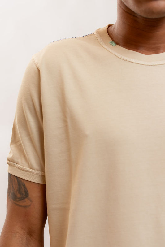 Bob Company T-shirt Disk in Piquet Beige, dettaglio