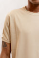 T-shirt Disk in Piquet Beige