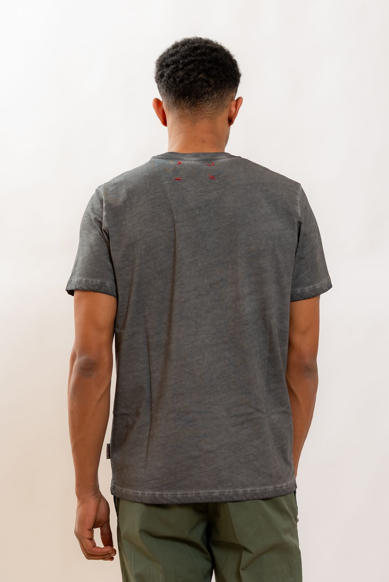 Bob Company T-shirt Even in Cotone Grigio con Ricami, retro