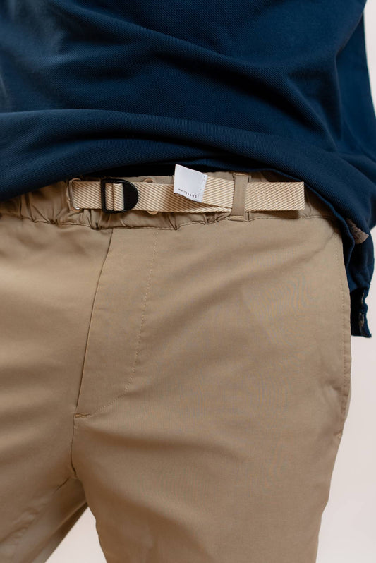 White Sand Pantalone Greg con Vita Elasticizzata Beige, dettaglio
