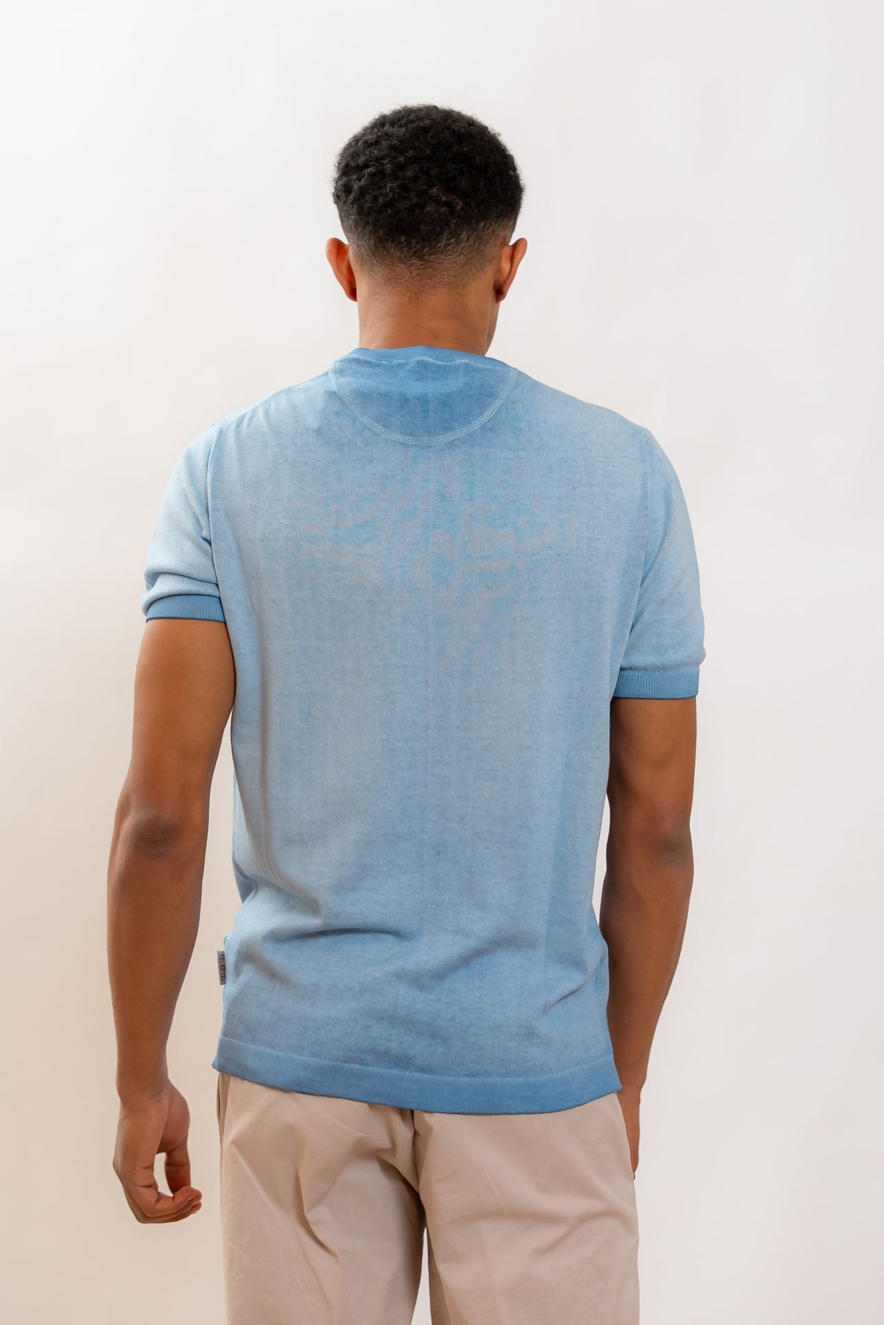 Bob Company uomo T-shirt Step in Filo di Cotone Blu, retro