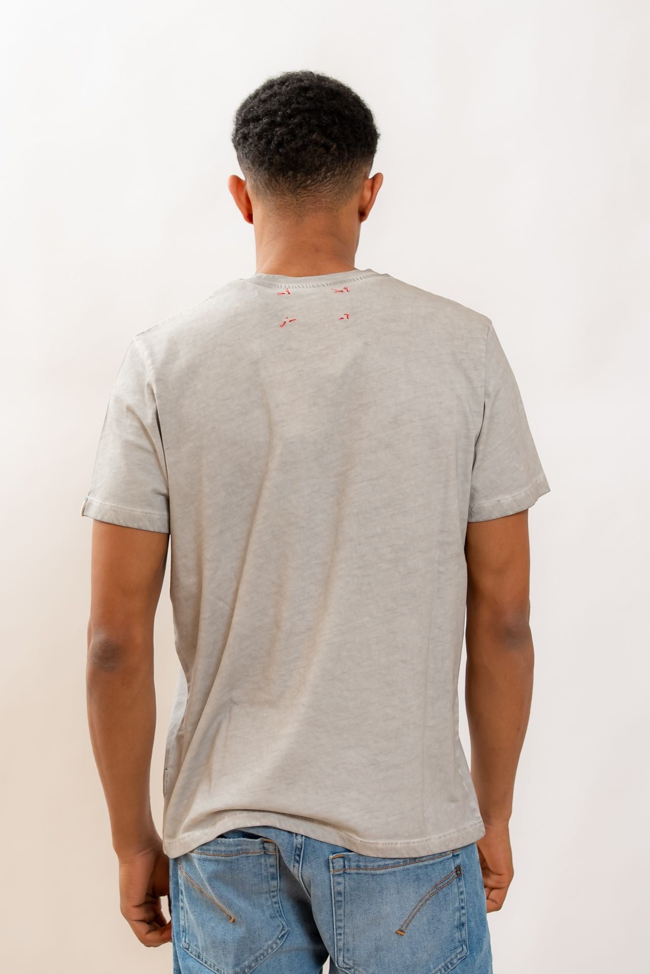 Bob Company T-shirt Even in Cotone Grigio con Ricami, retro