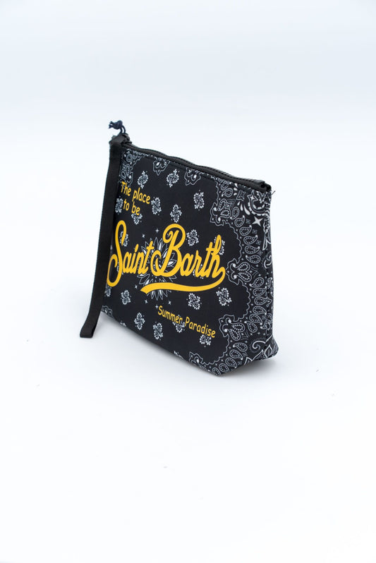 Pochette Aline Bandanna Round in Neoprene Nero