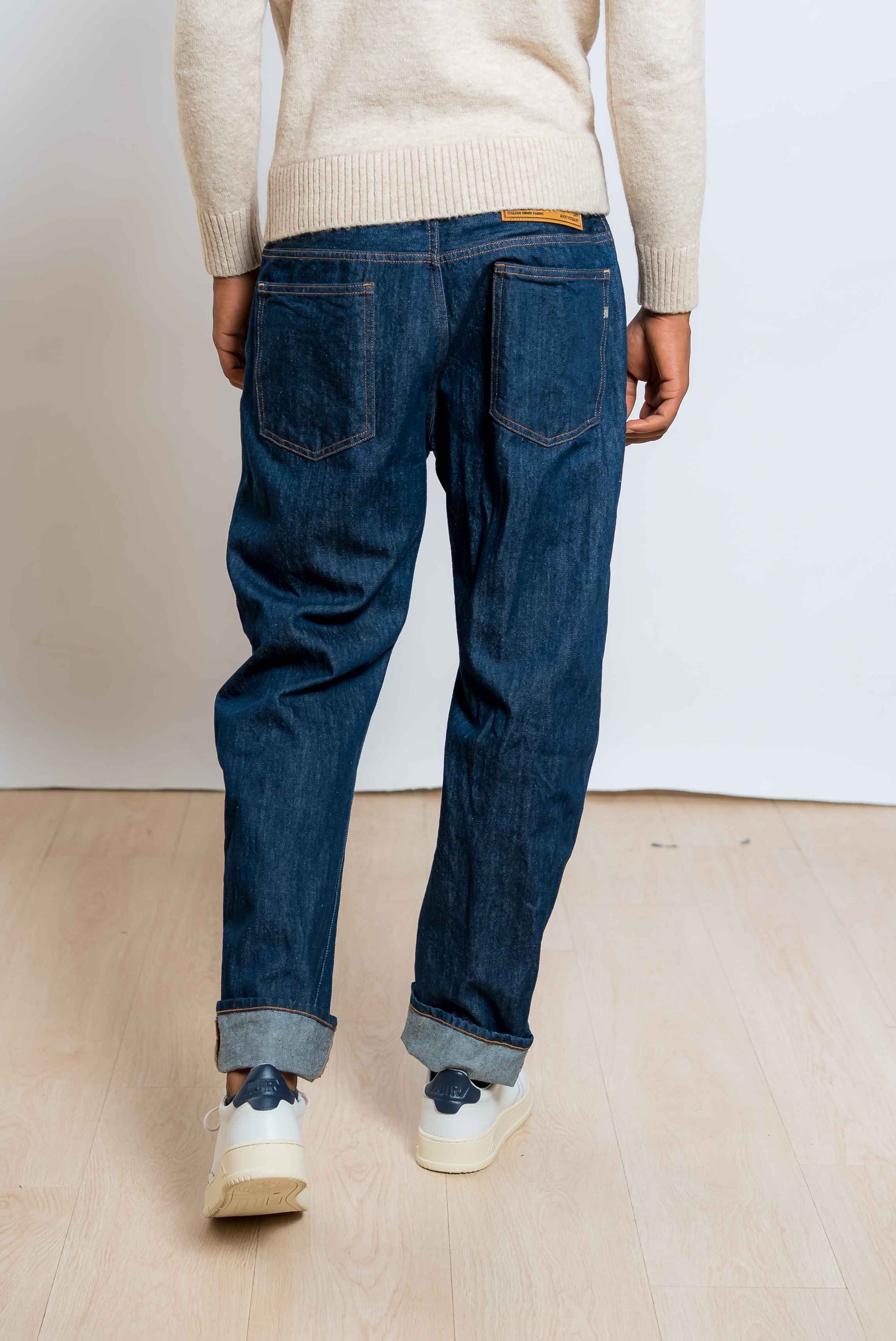 dondup jeans unique edition 25th blu regular fit in edizione limitata - vista posteriore