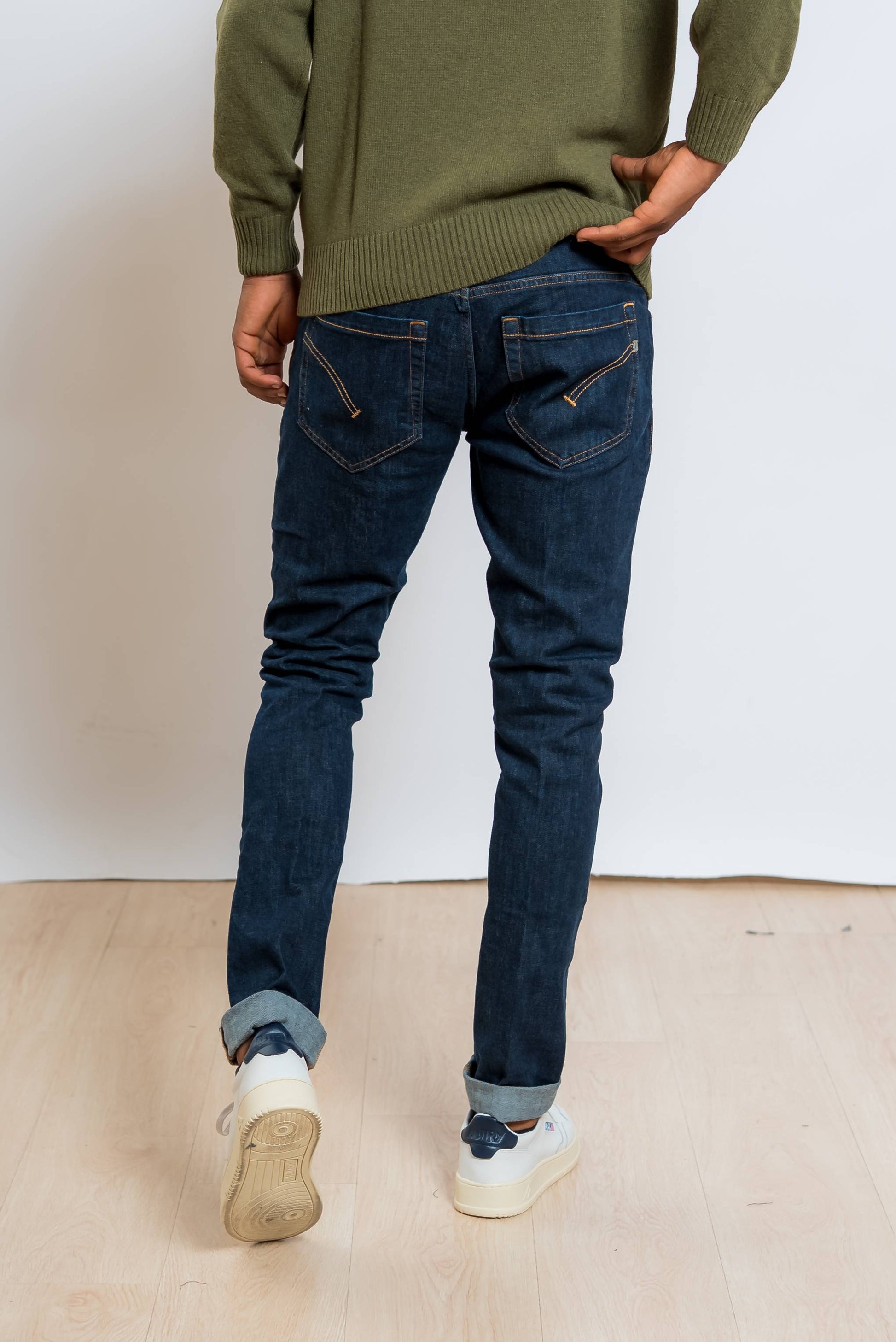 dondup jeans george skinny fit blu scuro - visuale posteriore