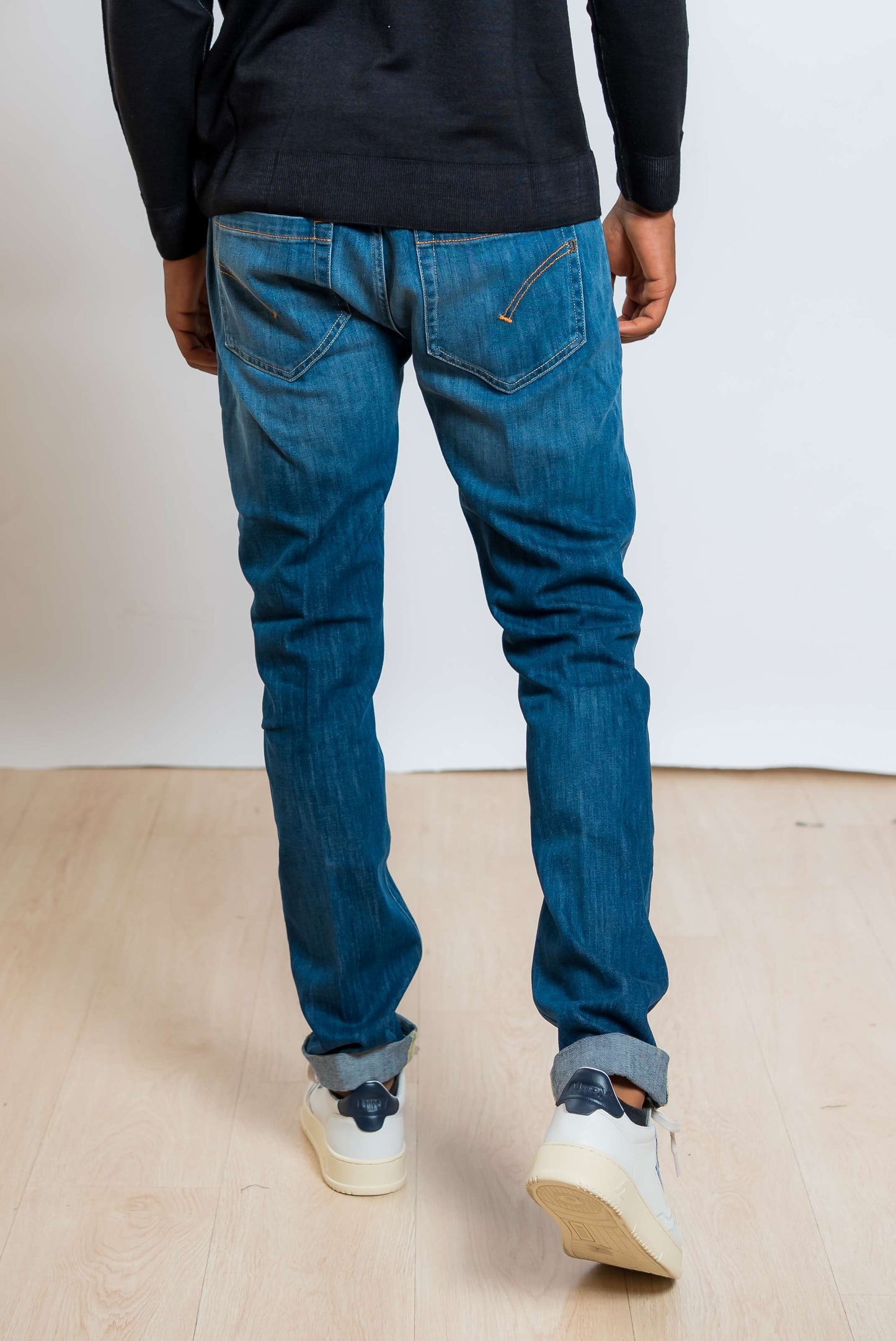dondup jeans uomo george con vestibilità skinny fit - visuale posteriore