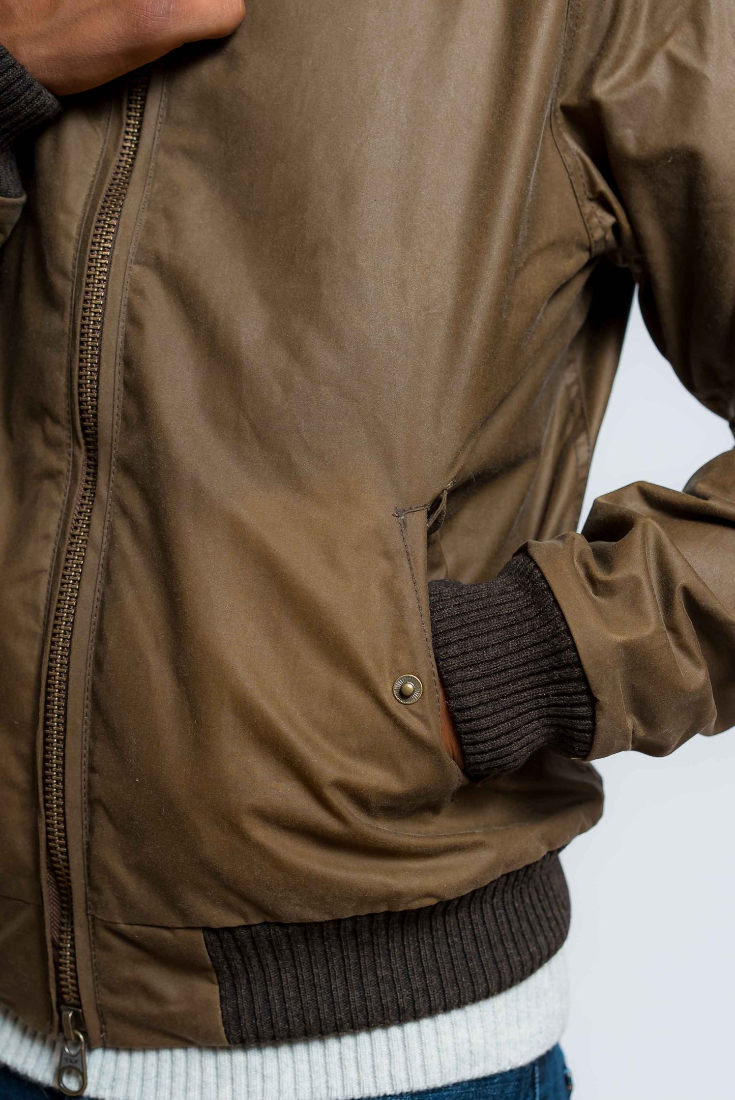 Giubbino Merchant Waxed Marrone