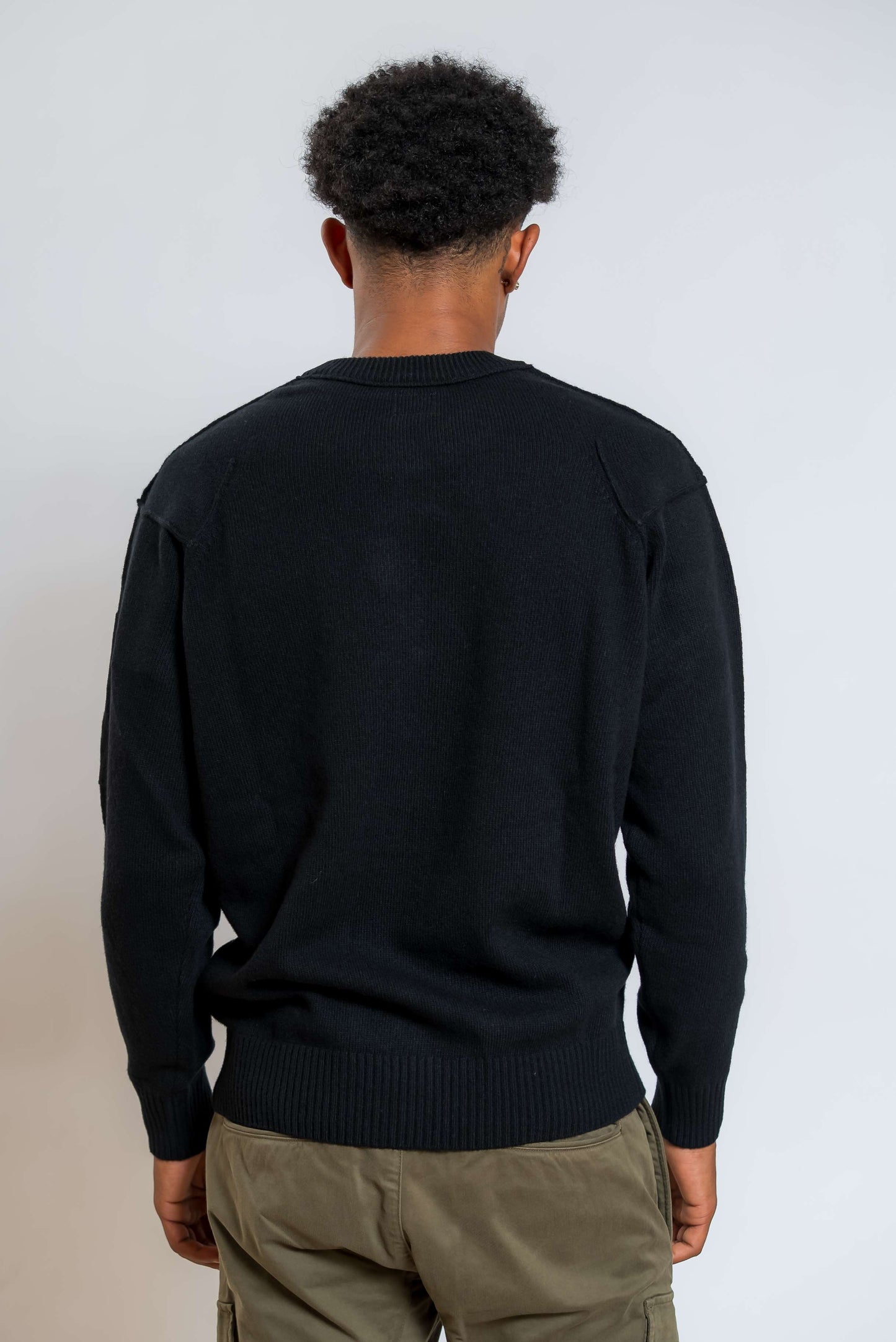 Maglia Lambswool in Lana Nera