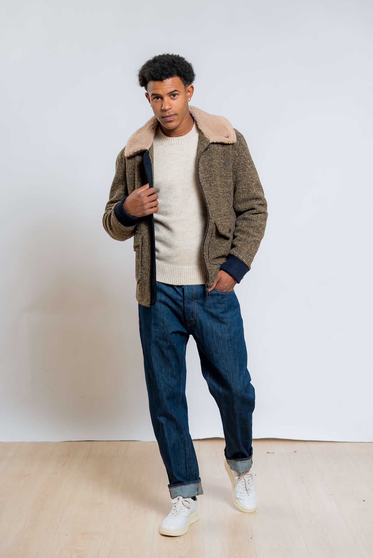 Giubbotto Bomber Paul con Colletto Pelliccia