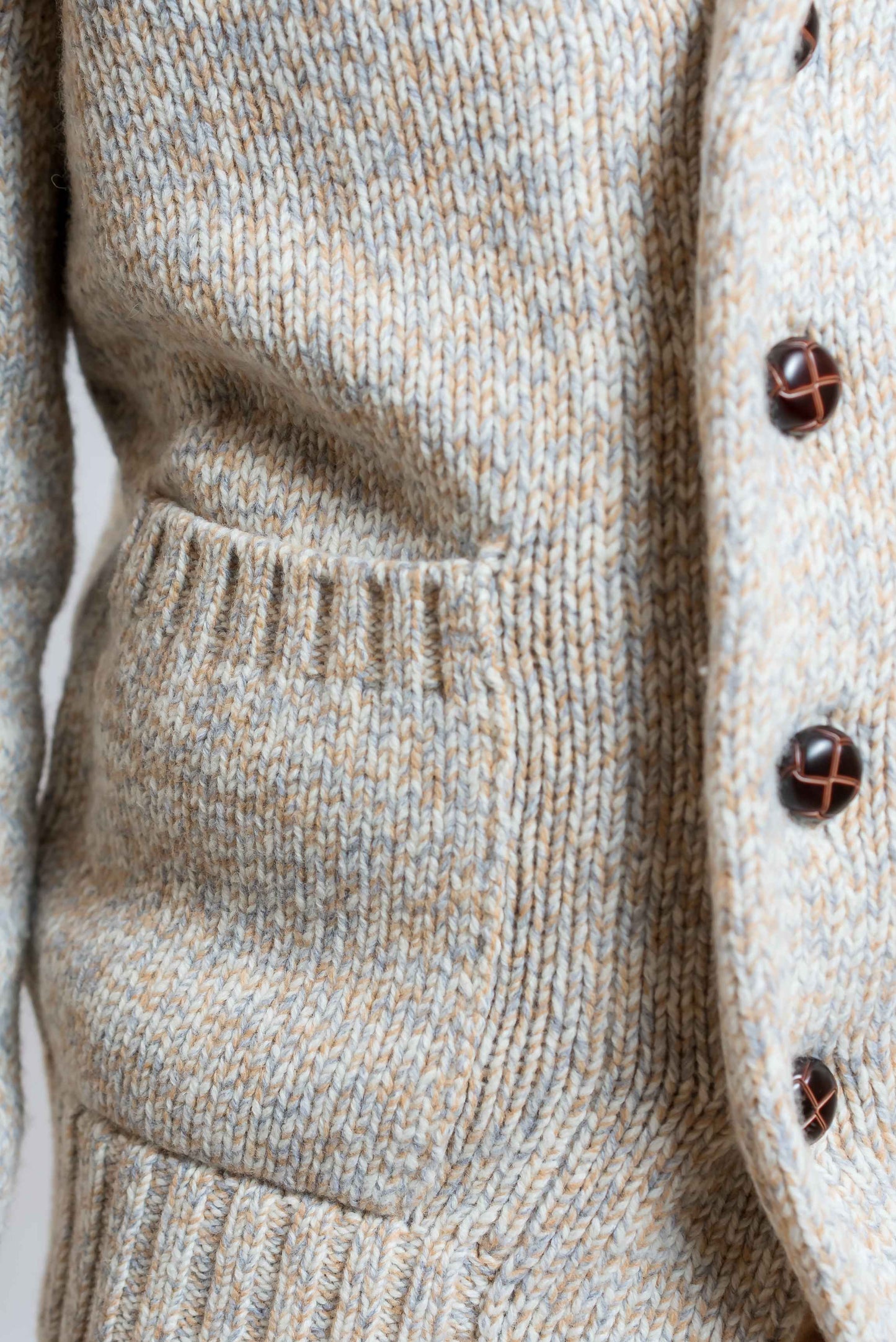 Cardigan Beige in Lana