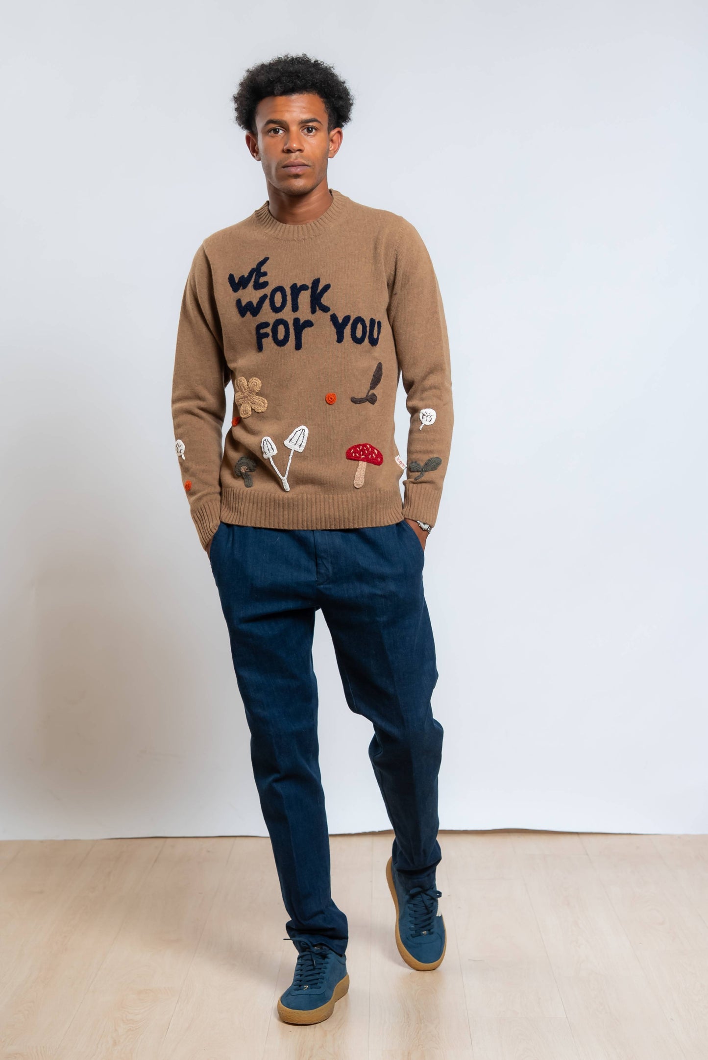 Jeans Greg Blu in Denim di Cotone Cimosato