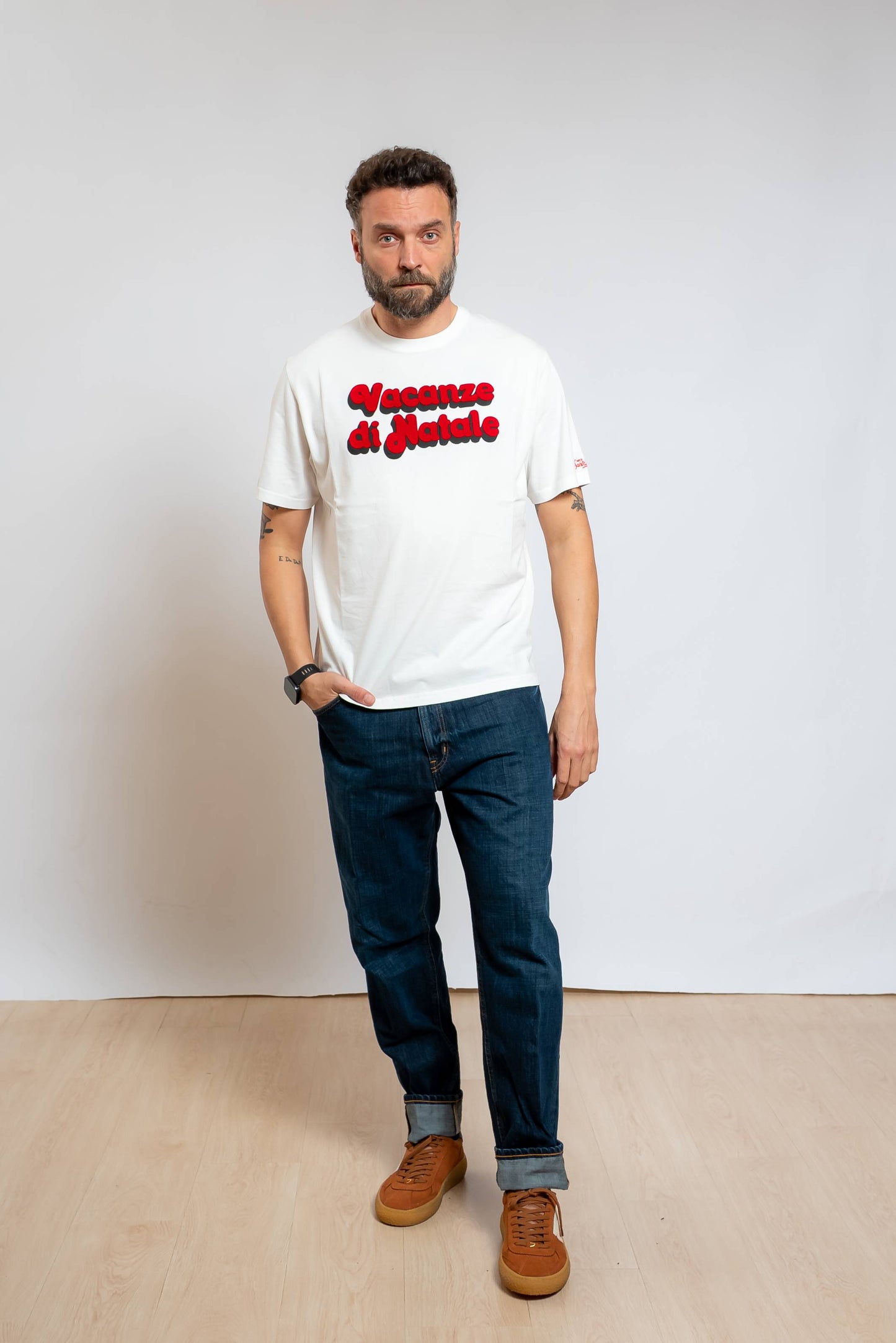 T-shirt Arnott Warm Vacanze Logo Bianca