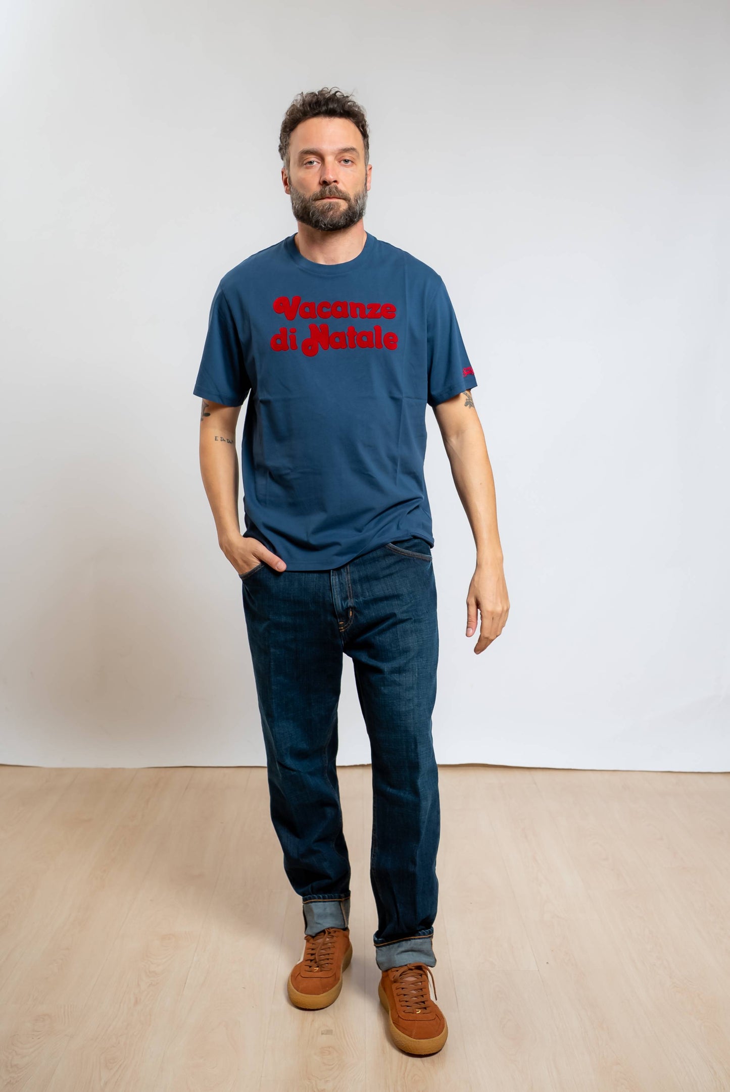 T-shirt Arnott Warm Vacanze Logo Blu