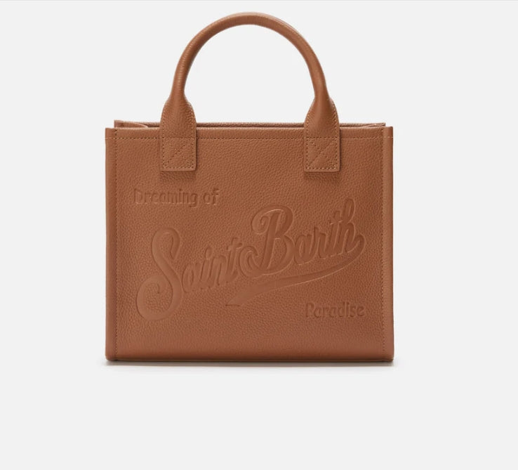 Borsa Vanity a Mano Midi In Pelle Marrone