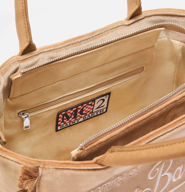 Borsa Colette in Velluto Beige