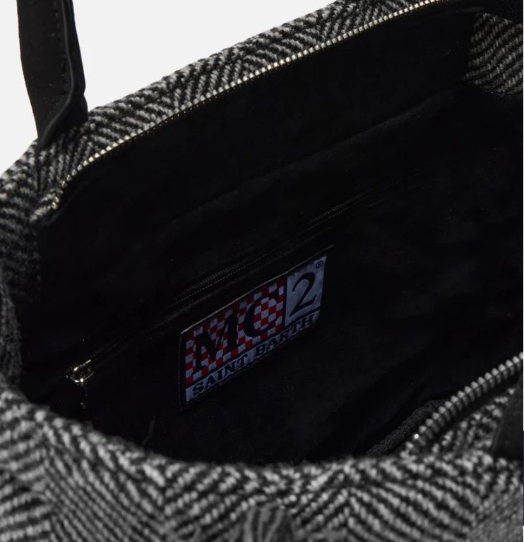 Borsa Colette in Misto Lana Spigata Nera