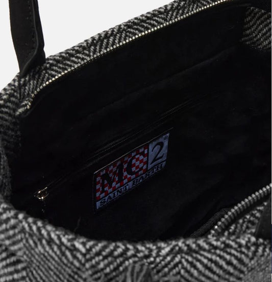 Borsa Colette in Misto Lana Spigata Nera