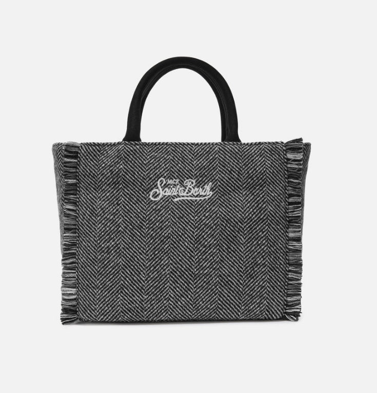 Borsa Colette in Misto Lana Spigata Nera